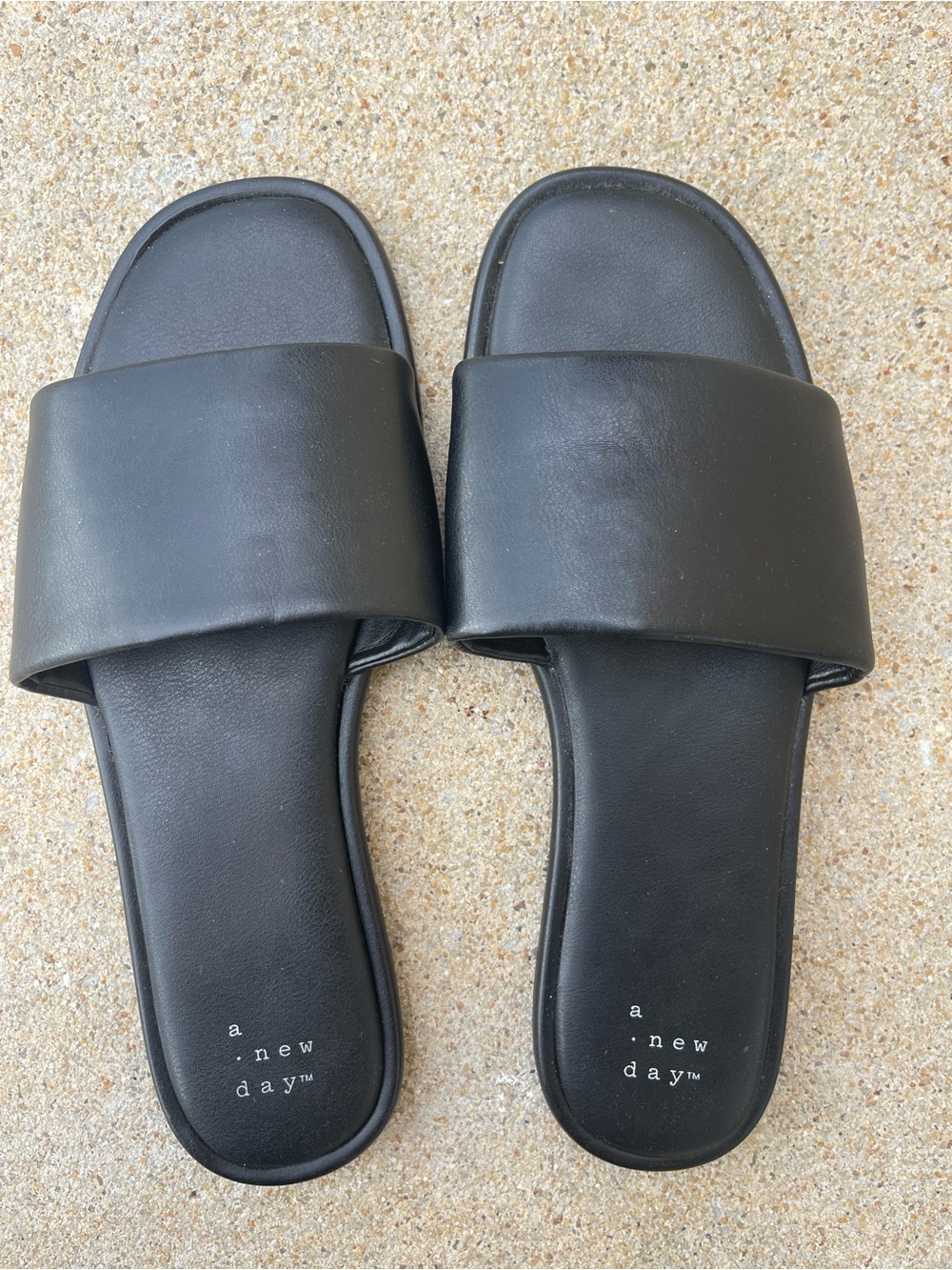 a new day Black Slip-On Slide Sandal Size 7 - Picture 5 of 10